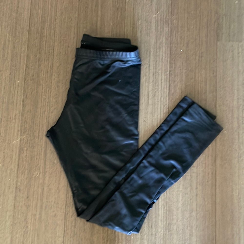 American apparel wax leather-like leggings